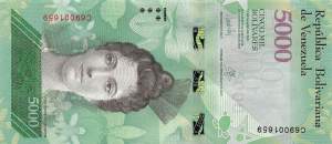 5000 Bolivares 2017